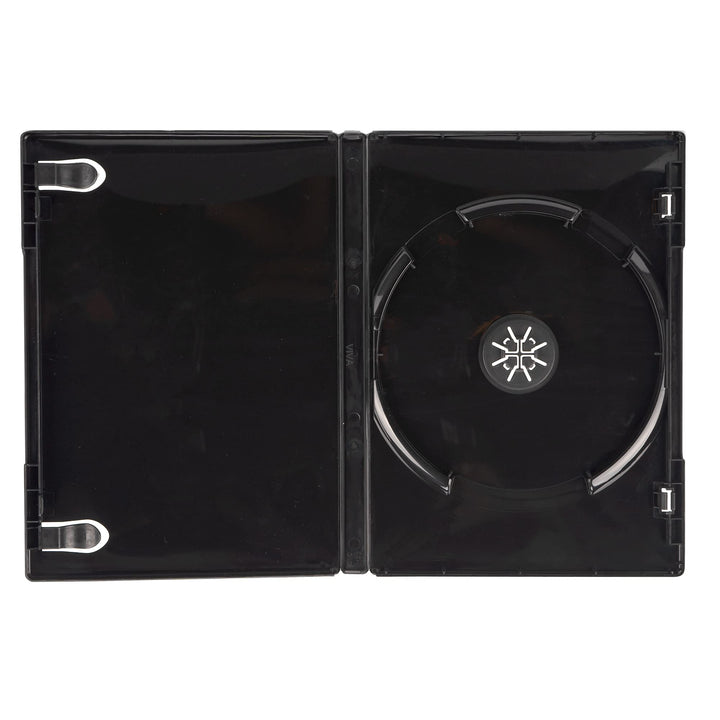 100 DVD Hüllen Schwarz Single – 14 mm – Von dragontrading®