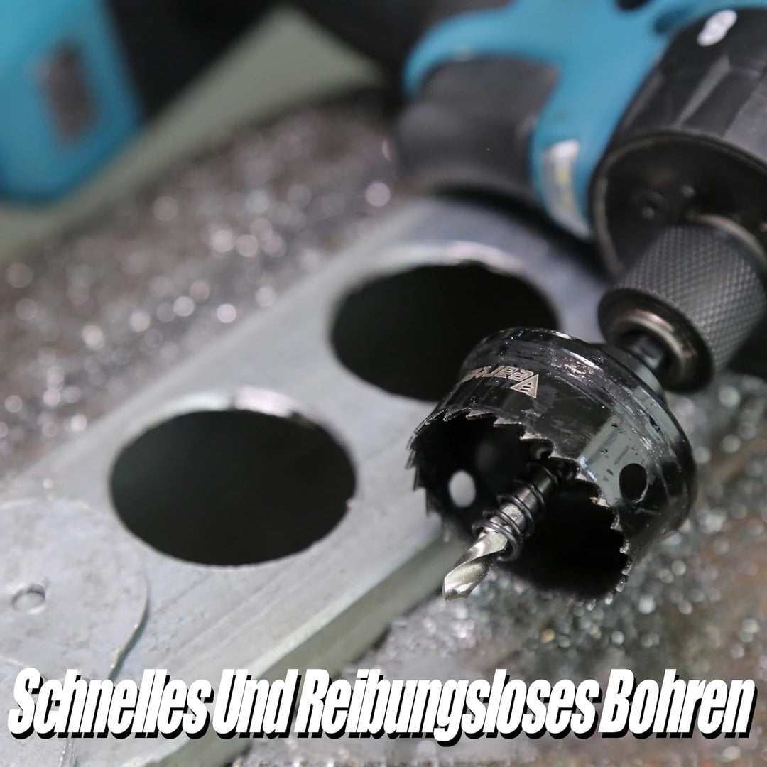 Vearter Bi-Metall Lochsäge, 16-40mm 6 Stück Lochsäge Set Bohrkrone, Dünnwandiges Kobalt M42 Lochkrei