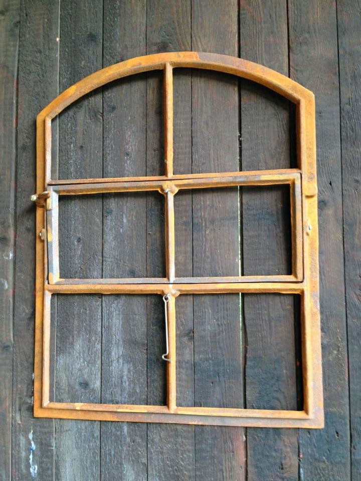 Antikas - Eisenfenster mit Kippflügel zum Öffnen Fenster wie altes Stallfenster