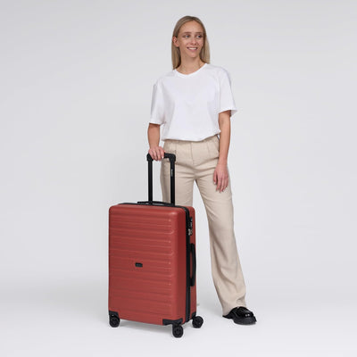 REDOLZ mittelgrosser Hartschalen Check-in Koffer | Trolley 44 x 24 x 65 cm aus hochwertigem ABS Mate