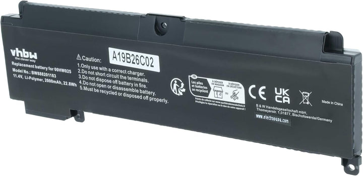 vhbw Akku kompatibel mit Lenovo ThinkPad T460s 20F90055, T460s 20F90056, T460s 20F90057 Notebook (20