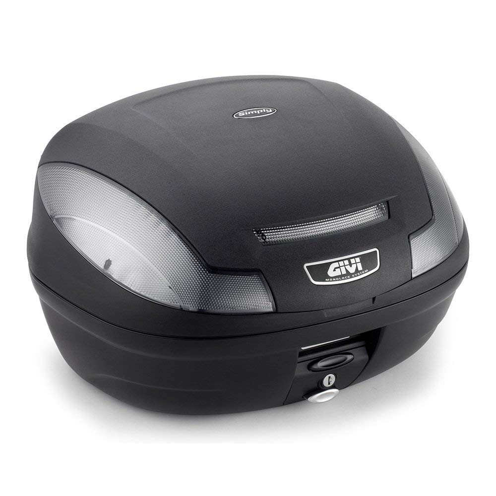 E470 Simply III Tech Monolock Topcase mit Platte und Cover schwarz matt oder Max Zuladung 3 kg