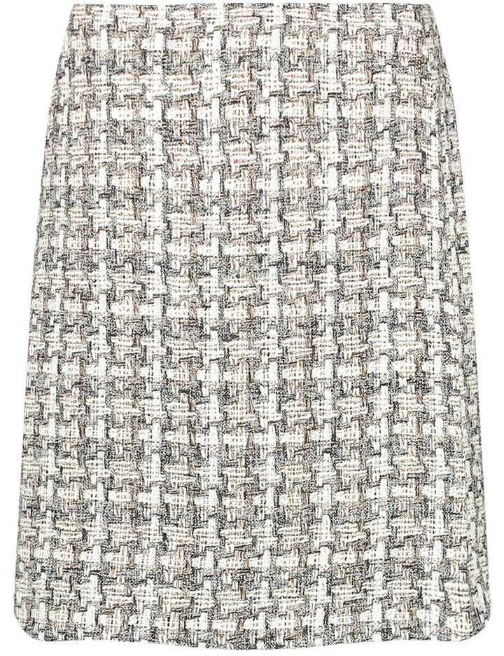 Taifun Damen Rock 42 Offwhite Gemustert, 42 Offwhite Gemustert