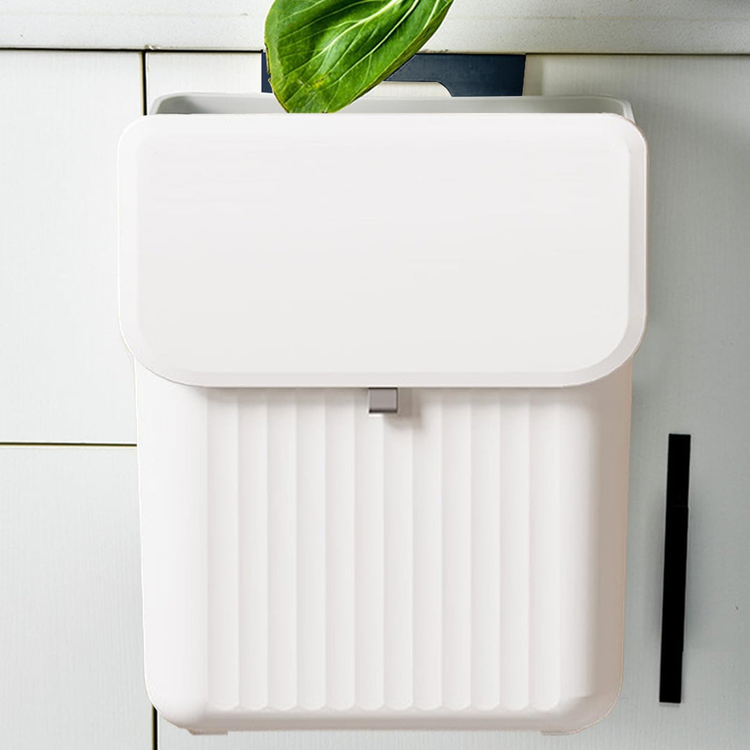 Biomülleimer Küche, 9L Hängender Mülleimer Küche mit Deckel, komposteimer für Küche/Badezimmer/campi