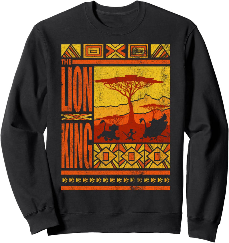 Disney The Lion King Sunset Tones Group Shot Silhouette Sweatshirt