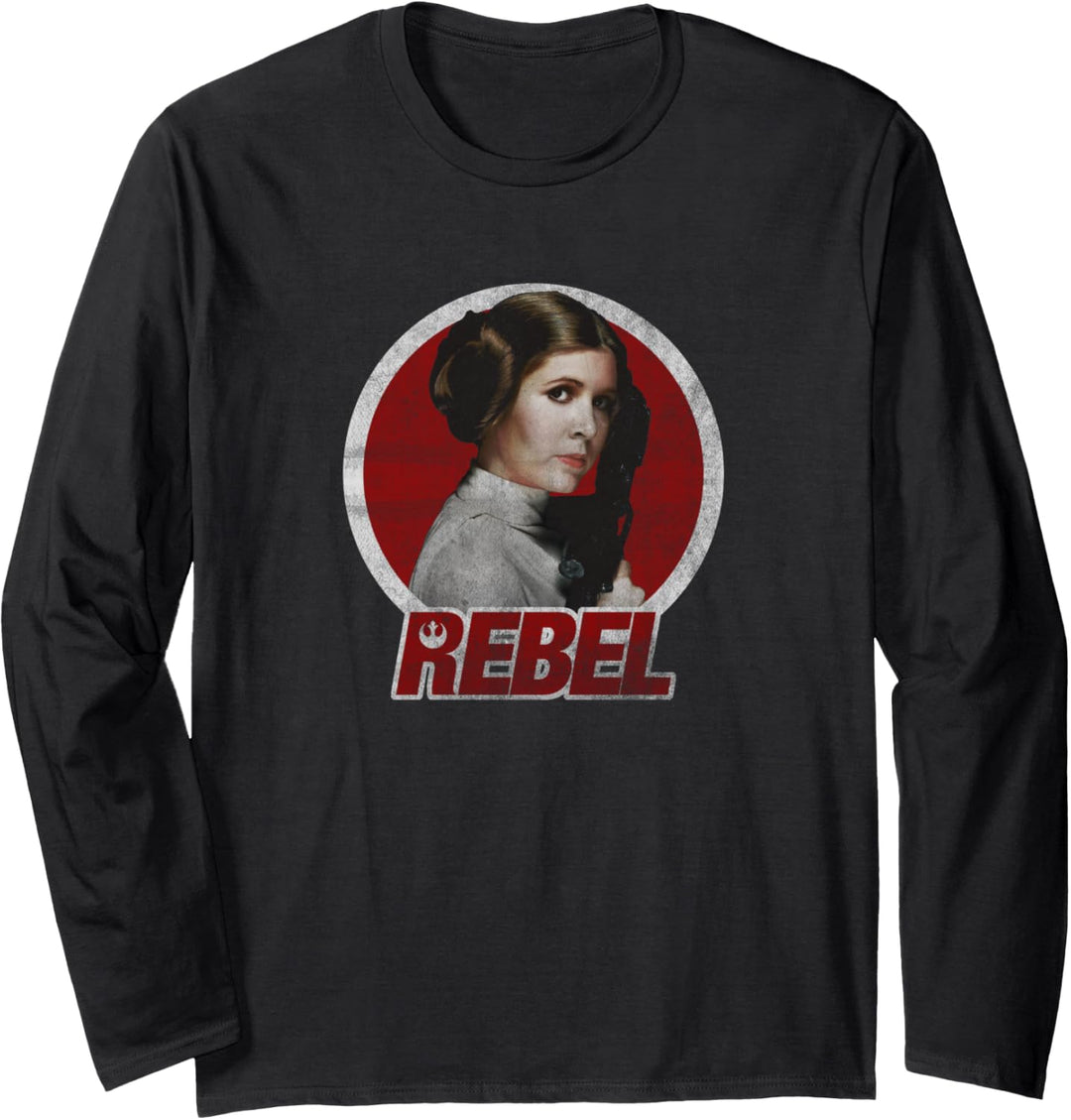 Star Wars Princess Leia Original REBEL Badge Langarmshirt