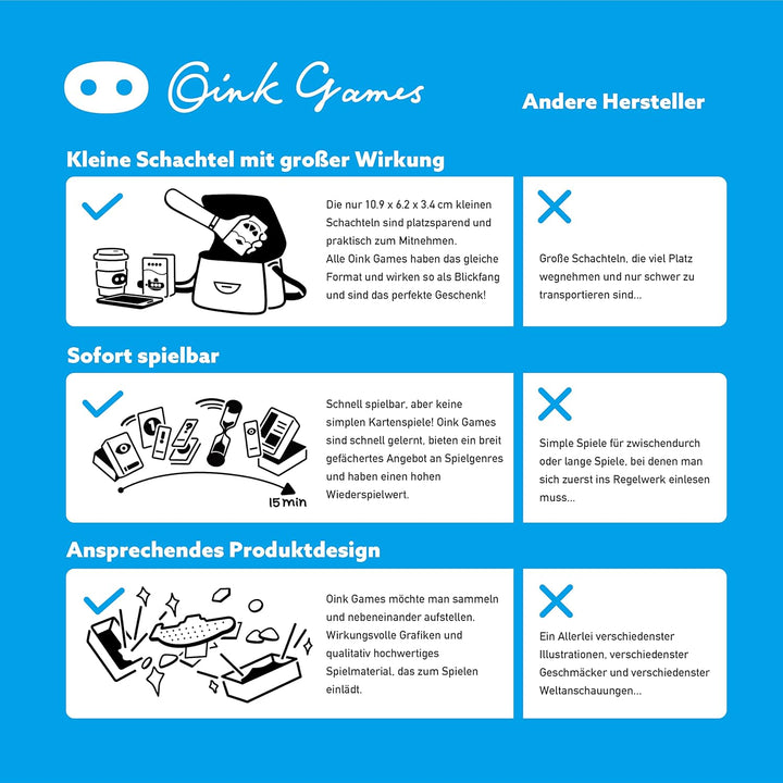Oink Games Scout Gesellschaftsspiel für 2-5 Spieler • Unterhaltsames Kartenspiel für die ganze Famil