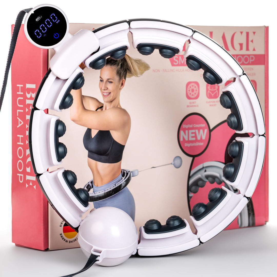 Bellage - Smart Hula Hoop - Smart Hula Hoop Reifen mit Gewicht Ball - Hula Hoop Reifen für Erwachsen