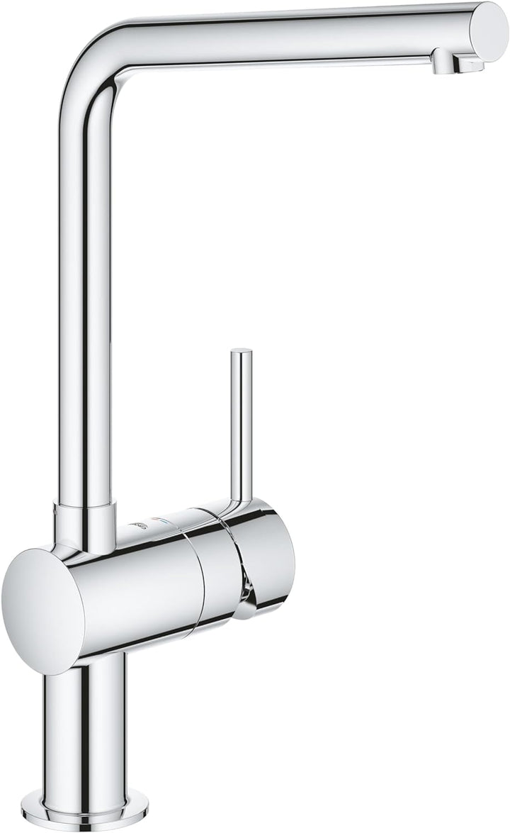 GROHE Minta - Einhand-Spültischarmatur (L-Auslauf, Einlaufmontage, schwenkbarer Rohrauslauf, flexibl