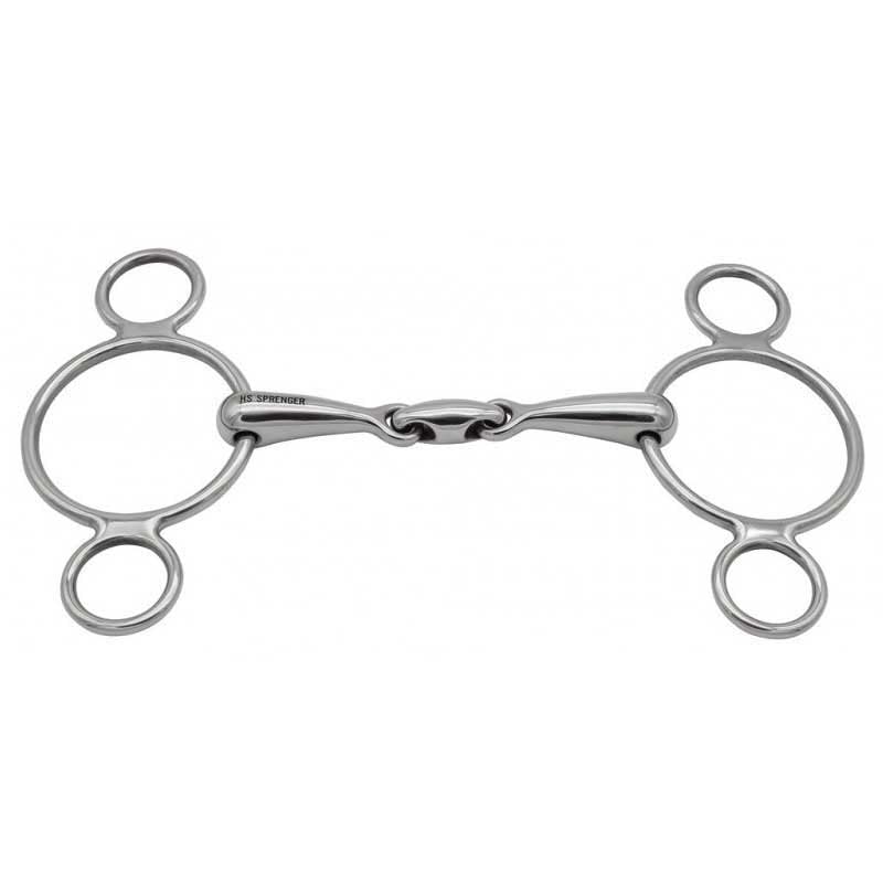 SPRENGER 3-Ring Gebiss doppelt gebrochen 16 mm, Grösse:135, Material:56