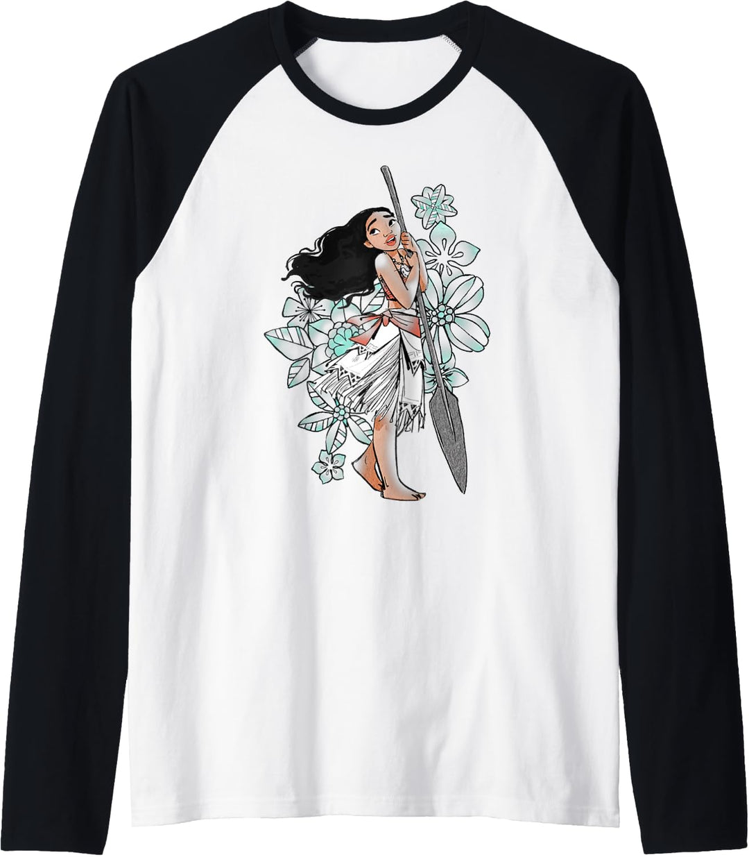 Disney Moana Tropical Floral Print Raglan