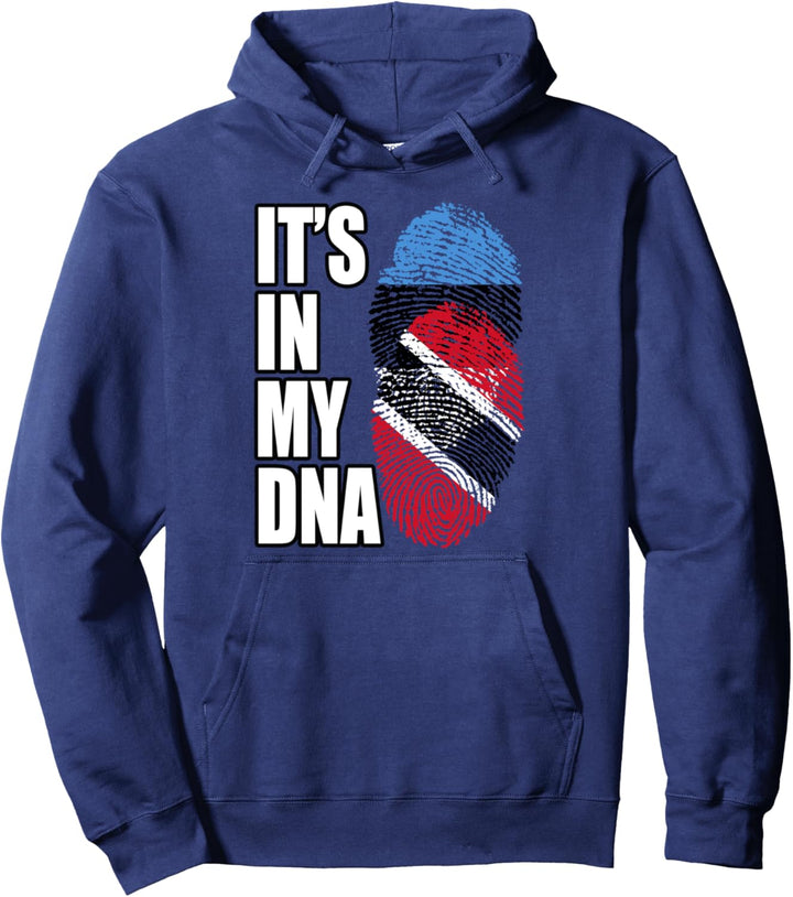 Trinidadian And Estian Mix DNA Flag Heritage Pullover Hoodie