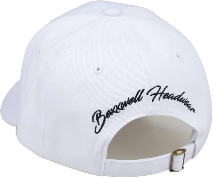 Bexxwell Baseball Cap weiss mit Kreuz-Stickerei (optimale Passform, Kappe, White, Baseballcap, Cross