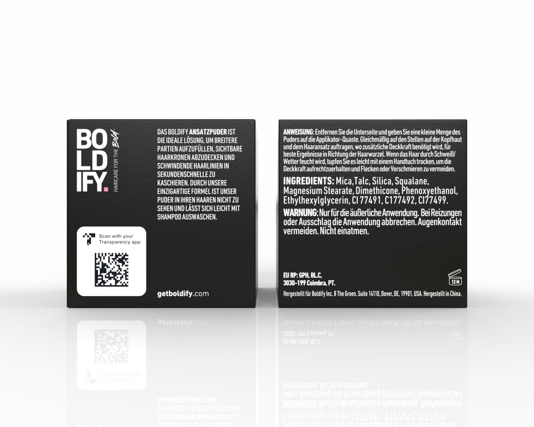 BOLDIFY Ansatzpuder ﻿Grosspackung - Haar Concealer zur Haarverdichtung für Frauen und Männer, Grauab