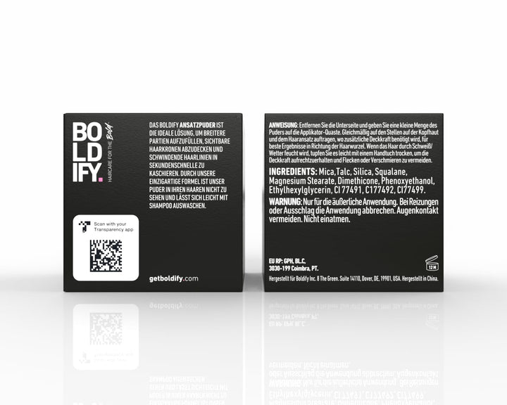 BOLDIFY Ansatzpuder ﻿Grosspackung - Haar Concealer zur Haarverdichtung für Frauen und Männer, Grauab
