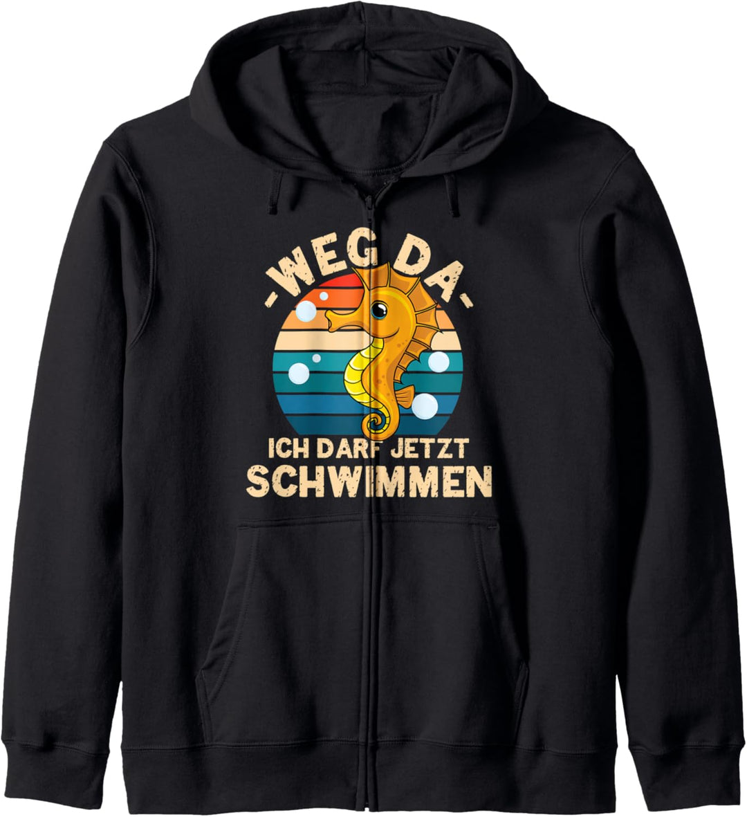 Weg DA - Ich Darf Jetzt Schwimmen für einen Schwimmanfänger Kapuzenjacke