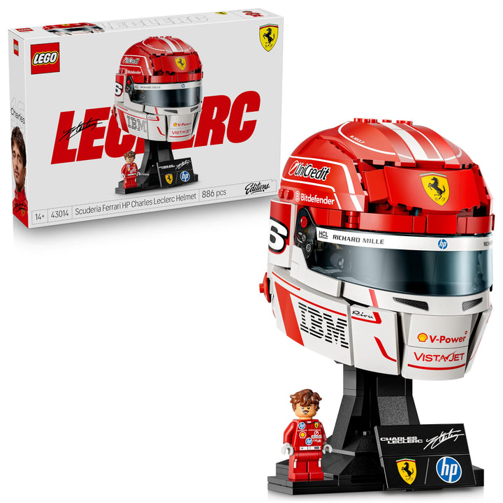 LEGO Editions Scuderia Ferrari HP Charles Leclerc Helm - F1 Merchandise - Ausstellungsmodell Bausatz