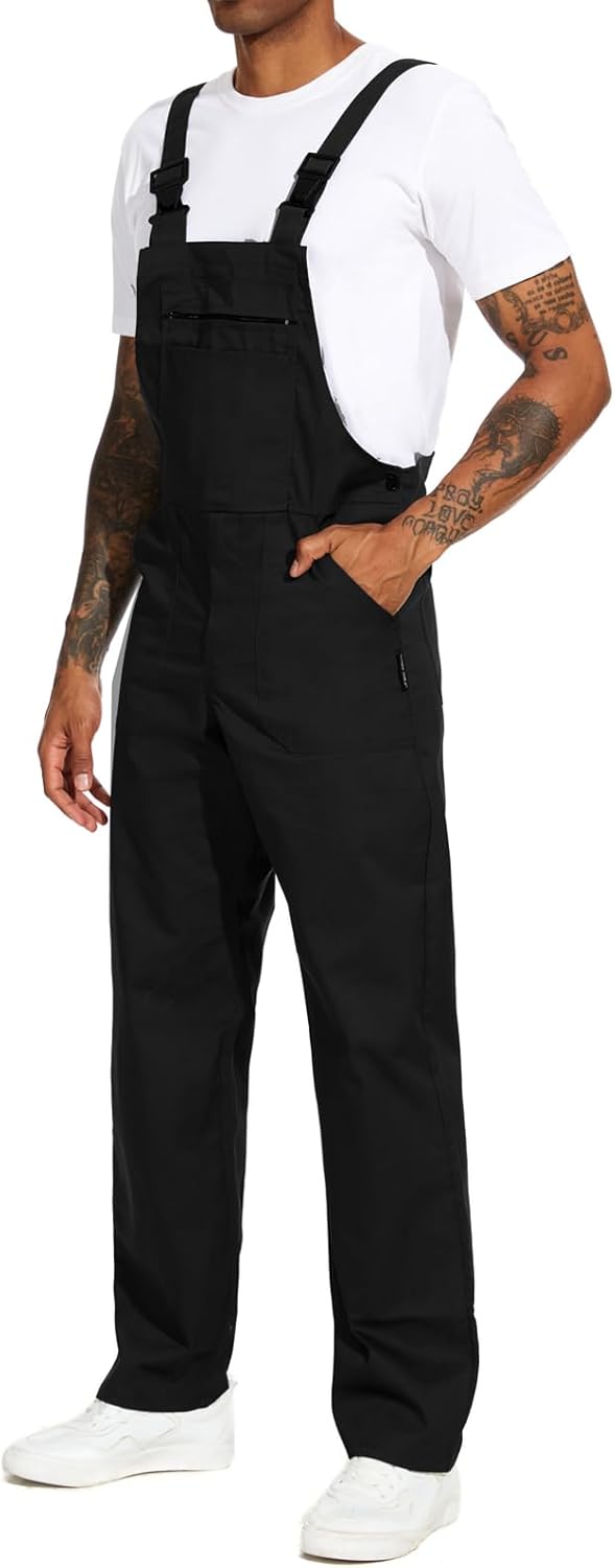 WORK IDEA Arbeits-Latzhose für Männer Multi Pocket Technology Herren Arbeitslatzhose S Schwarz, S Sc