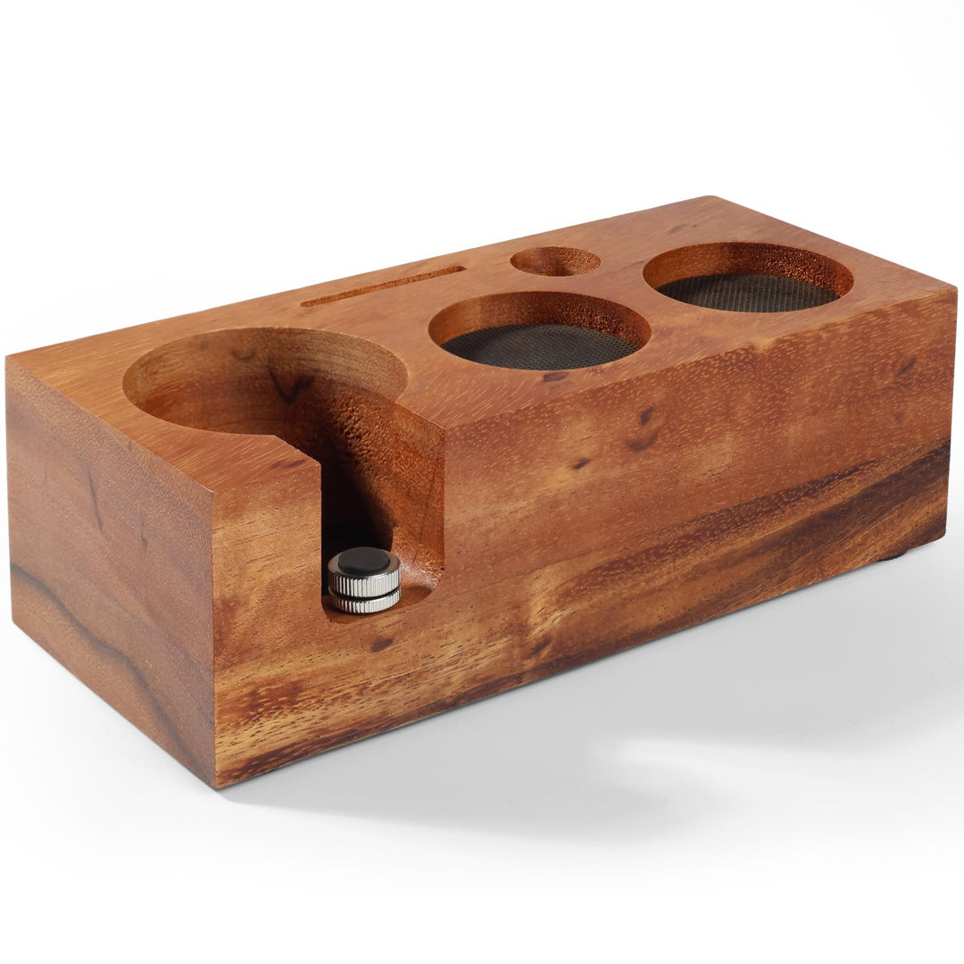 Tamperstation 51mm 54mm, Tamperstation Holz für Delonghi Sage Siebträger, Walnuss Barista Tamping St