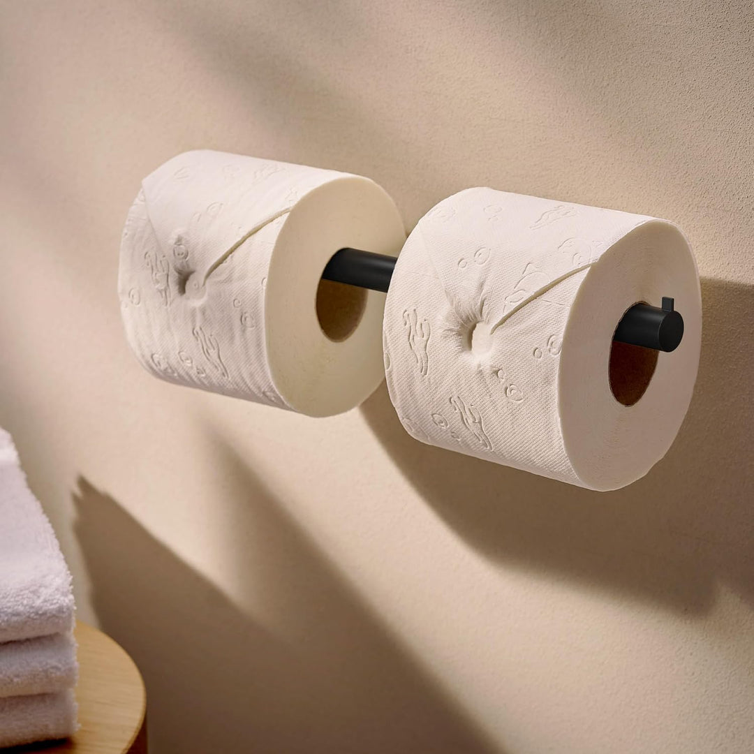 hansgrohe AddStoris S - Toilettenpapierhalter doppelt, Klopapierhalter für Wandmontage, Klorollenhal