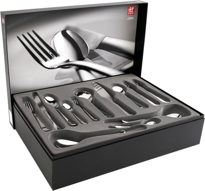 ZWILLING 07145-338-0 Nottingham Besteckset, Edelstahl, 68-teilig & 07150-359-0 Steak Besteckset in r