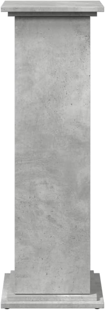 vidaXL Postament mit Stauraum Betongrau 31x30x90 cm Holzwerkstoff 31 x 30 x 90 cm Betongrau, 31 x 30