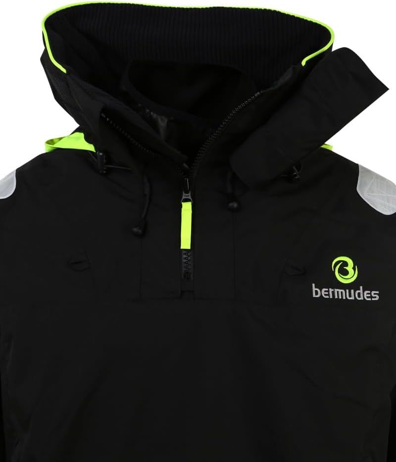 Bermudes Herren Funktionale Regenjacke Wasserdichter Spoiler XS Schwarz/Dunkelgrau, XS Schwarz/Dunke