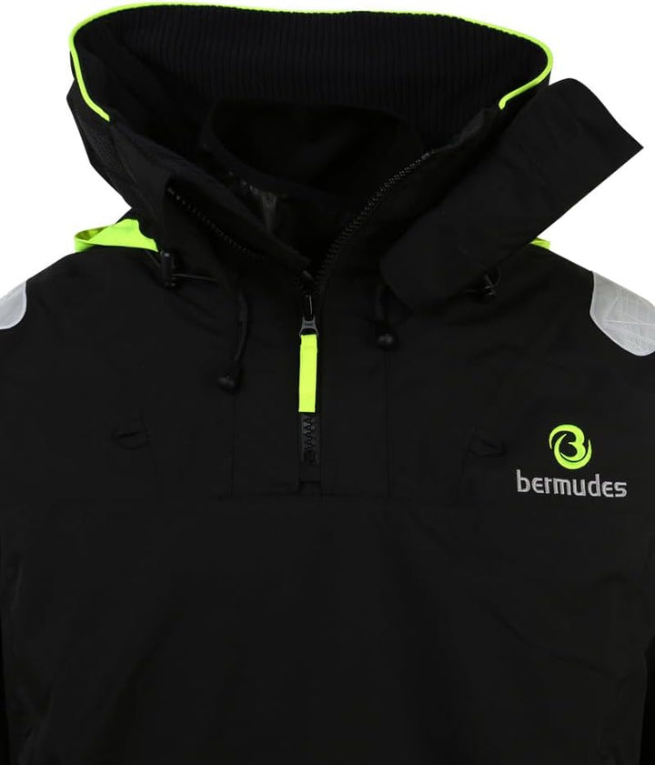Bermudes Herren Funktionale Regenjacke Wasserdichter Spoiler XS Schwarz/Dunkelgrau, XS Schwarz/Dunke