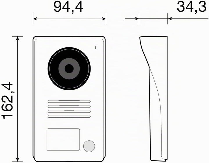 VIMAR K40910 Videosprechenalagen-Set enthält Freisprech-Videohaustelefon LCD 7in, 1-Taste Klingeltab