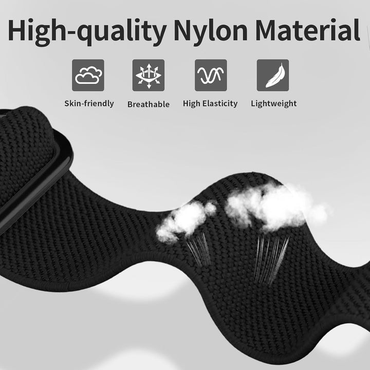 4 Stück Stretch Nylon Armbänder, Kompatibel mit Fitbit Versa 4/Fitbit Versa 3 Armbänder/Fitbit Sense