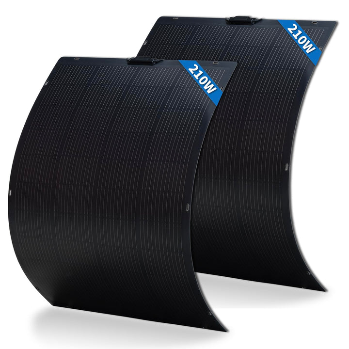 420W (2er-Pack 210 Watt) Flexibles Solarmodul Monokristallines Solarmodul Photovoltaikmodul Solarmod
