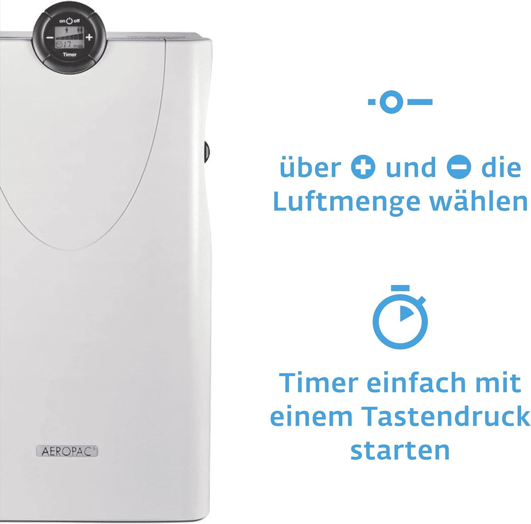 SIEGENIA AEROPAC Wand-Lüfter leise & energiesparend, dezentrale Wohnraum-Lüftung, hohe Luftleistung