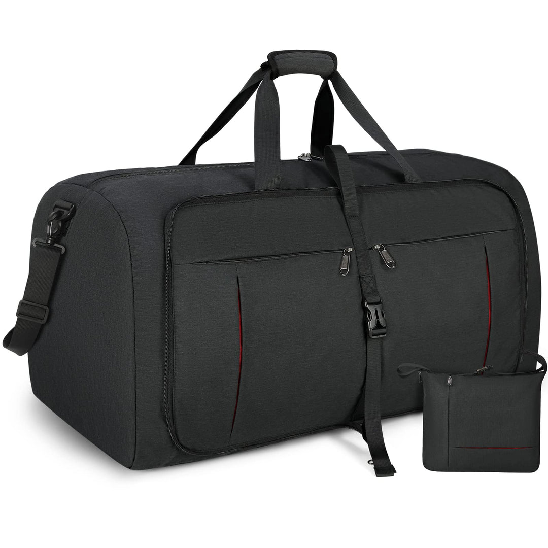 NUBILY Faltbare Reisetasche Gross 65L Sporttasche Herren Damen mit Schuhfach Leichter Reisetaschen W