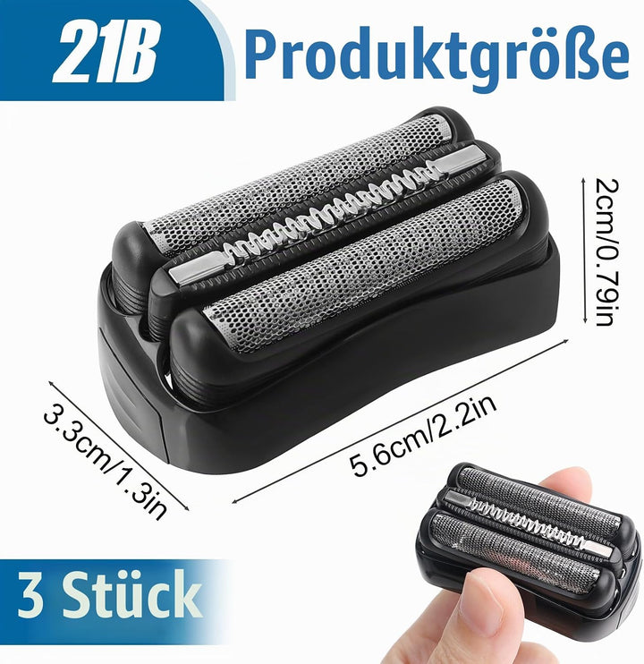 3 Stück 21B Scherkopf Kompatibel Mit Br*un Series 3, Elektrischer Rasierkopf S3, Ersatzscherteil Ras