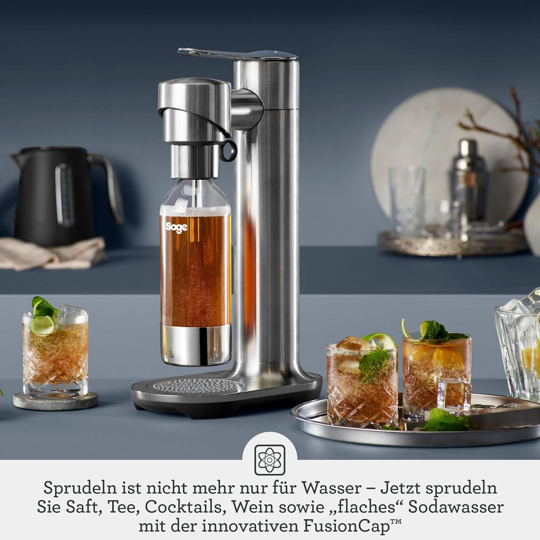 Sage - The InFizz Fusion Home Soda Maker - Für sprudelndes Wasser, Saft, Tee, Cocktails und alle spr