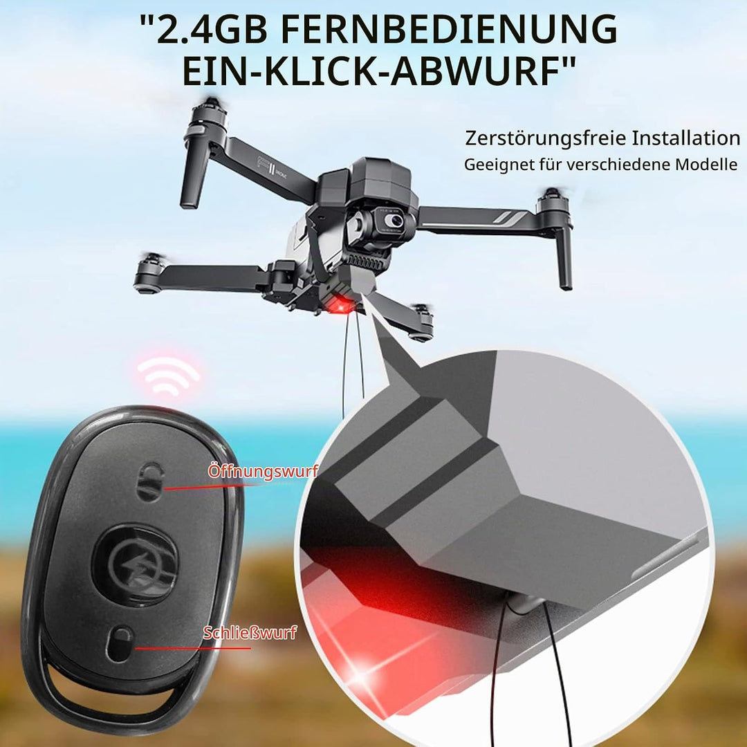 OBEST Airdrop System, Nutzlast Airdrop Release Drop Gerät, Drohnenstarter für Hochzeit, Suche, Rettu