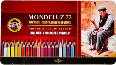 KOH-I-NOOR Mondeluz Aquarellstifte im Metalletui, 72 Stück 72 Stück (1er Pack), 72 Stück (1er Pack)