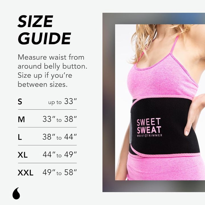 Sports Research Bauchgurt „Sweet Sweat“ zur Förderung der Schweissbildung am Bauch, Pinkes Logo, Lar