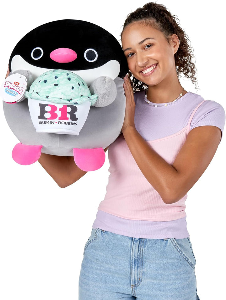 Snackles 77573G, Penguin (Baskin Robbin), Series 2, 35 cm grosses Plüschspielzeug, Medium (35 cm) Me