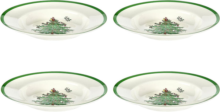 Portmeirion Home & Gifts Spode Suppenteller, Keramik, mehrfarbig, 4 Stück, 23 x 23 x 4 cm Weihnachts