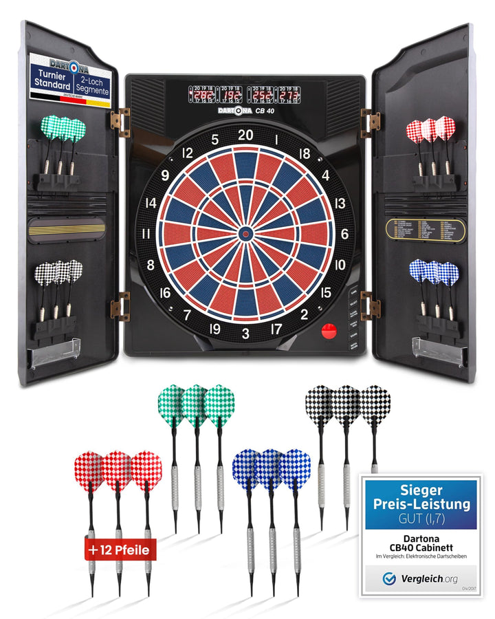 Dartona Elektronische Dartscheibe CB40 Cabinett - | Sieger Preis-Leistung bei Vergleich.org