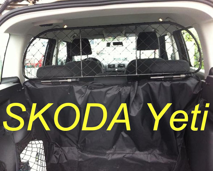 ERGOTECH Trenngitter Hundegitter für Skoda Yeti, RDA65-L, für Hunde und Gepäck