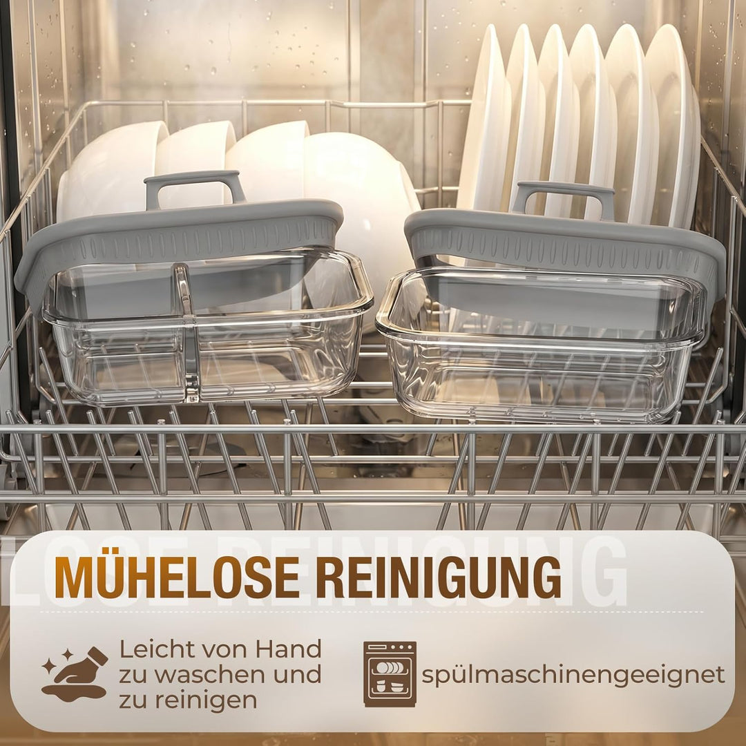 Glas Auflaufform für Ninja Foodi Heissluftfritteuse AF400EU/AF500EU/SL400EU, Airfryer Glasliner Zube
