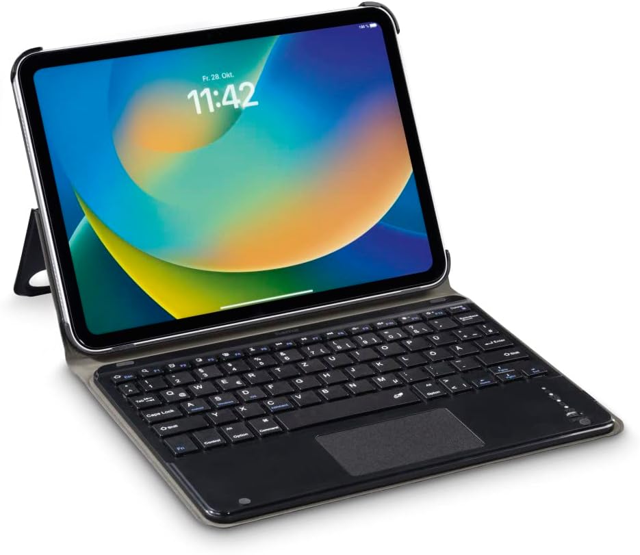 Hama Hülle mit Tastatur für iPad 10. Generation 2022 (Bluetooth Tastatur mit Touchpad, Standfunktion