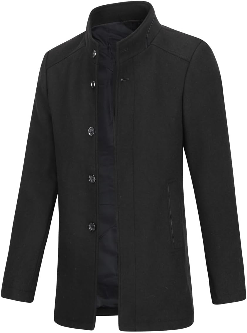 YOUTHUP Herren Wolle Mantel mit Steppweste Regular Fit Winter Wollmantel Outdoor Business Übergangsm