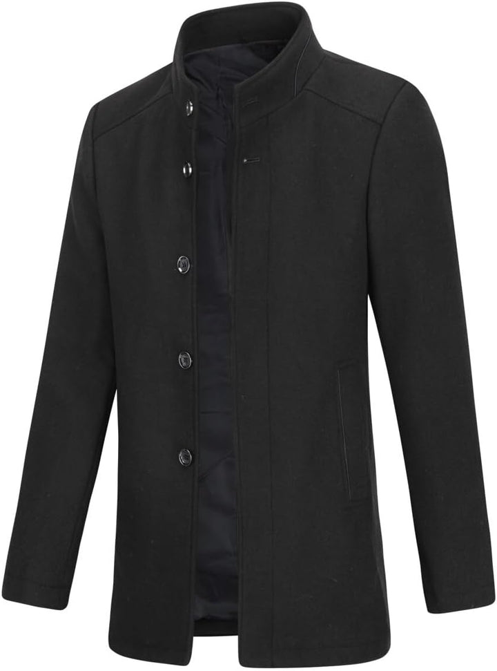 YOUTHUP Herren Wolle Mantel mit Steppweste Regular Fit Winter Wollmantel Outdoor Business Übergangsm
