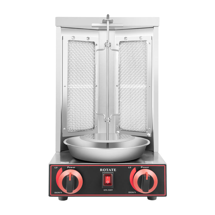 Döner-Vertikal-Multigrill Vertikaler Edelstahl Grill Gyrosgrill für Fettfreies Grillen zuhause Inkl