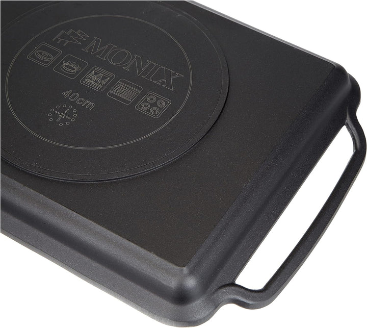 BRA Grillplatte gerillt Solid + Teflon Classic beschichtet 40 x 28 cm