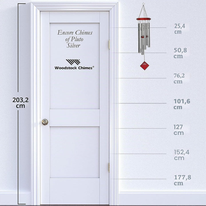 Woodstock Encore Collection Windspiel Chimes of Pluto, silber Silber 68,6 cm, Silber 68,6 cm