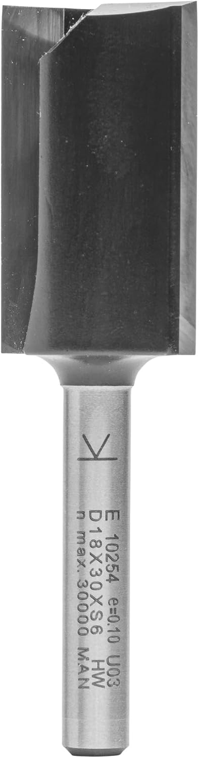 ENT 10254 Nutfräser HW, Schaft (S) 6 mm, Durchmesser (D) 18 mm, NL 30 mm, SL 32 mm, GL 62 mm D=18 /